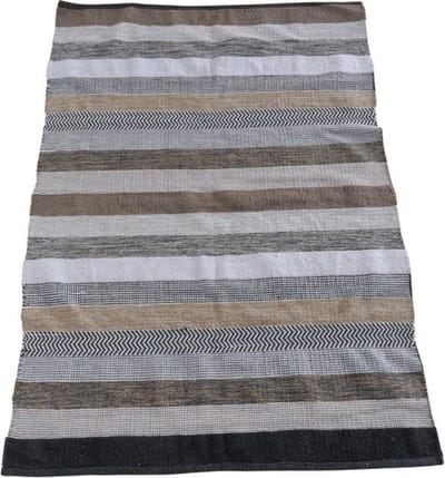 Vloerkleed/Carpet Gestreept Modern Bruin/Beige 180 x 120 cm