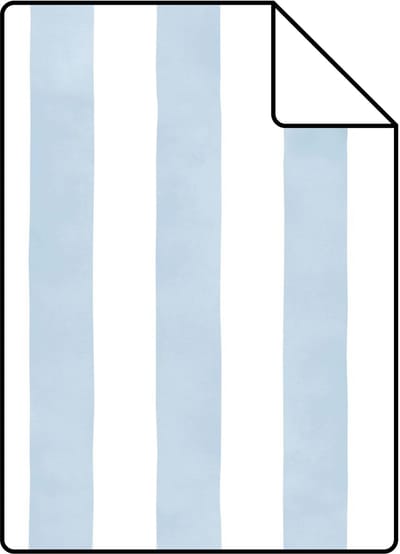 Proefstaal ESTAhome behang strepen blauw en wit - 26.5 x 21 cm - 131304-S