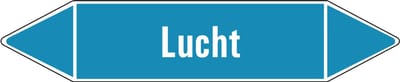 Lucht leidingmarkering op vel 126 x 26 mm - 5 per vel