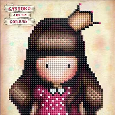 Vervaco Diamond painting wenskaart kit met envelop Gorjuss Princess