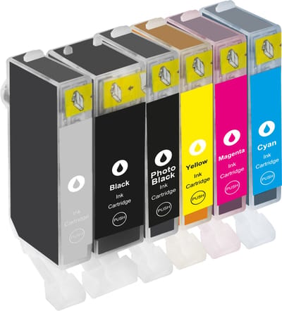 Huismerk geschikt voor Canon PGI-525 / CLI-526 XL - Set inktcartridges + Grijs - MG6150 - MG6250 - MG8150 - MG8250