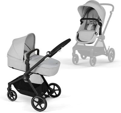 Kinderwagen 2-in-1 - Reiswieg Stoel - Baby Vervoer - All-terrain wielen - Tot 22 kg - Grijs