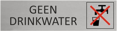 CombiCraft aluminium deurbordje geen drinkwater 165x45mm met tape