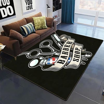 Sign Expert Kapperszaak Tapijt voor Woonkamer Huisdecoratie Sofatafel Grote Oppervlakte Kleden Lounge Entree Deurmat Antislip Mat 40x60cm gray