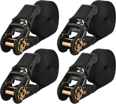 Verstelbare Sjorband 25 mm x 4 m - Sterke Polyester Spanbanden tot 8000 kg voor Auto, Fiets en Bagage