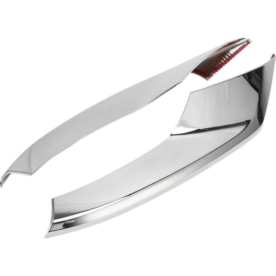 2 pièces Garniture de Phare Antibrouillard Avant ABS Chrome Cache Phare Antibrouillard Remplacement pour Mazda 3 2019‑2021 white