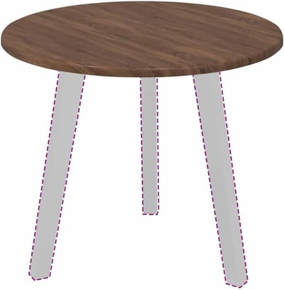 Tafelblad Bruin Eiken - Rond Hout - Buiten Terras - Weerbestendig Ontwerp - 50x50x1.5 cm - Eikenkleur