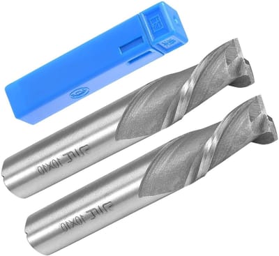 2-spiraalgroeffrezen set - 10 mm diameter, 22 mm lengte, hogesnelheidsstaal, voor multiplex, hardhout en kunststof