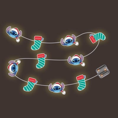 STITCH Kerstlichtjes - Christmas Lighted Garland - 10 LED - 1,65m