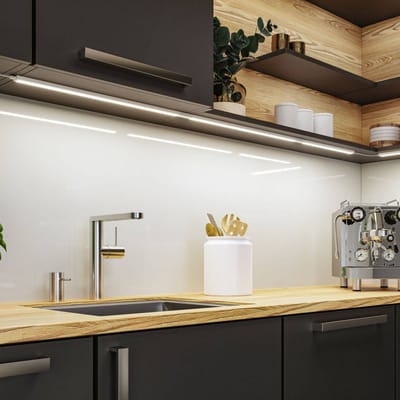 LED-onderkastverlichting Inline Uitbreidingsset Tunable White 2x6W 550x26 mm 2x500lm 24V Wit mat