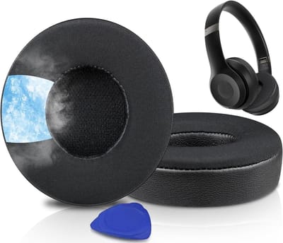 Vervangende Koelgel Oorkussens voor Draadloze On-Ear Hoofdtelefoons, Hoogwaardige Gel Kussens met Geluidsisolatie en Extra Dikte - Zwart