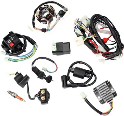 Motor Ontsteking - Kabelboom Set - Motor Starten - Universeel 125-250cc - 12V AC - Zwart