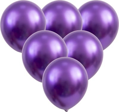 *** 5 x Metallic Paarse Ballonnen - Set van 5 - Feestversiering - van Heble® ***