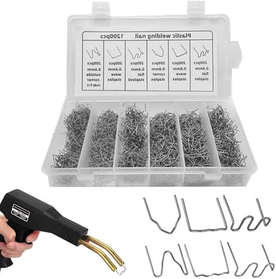 1200 Stuks RVS Hot Staples voor Plastic Lassen - Bumper Reparatie Kit en Lasaccessoires voor Auto's - 0.8mm/0.6mm Dikte