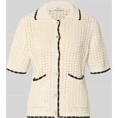 regular fit cardigan met gaatjesmotief model 'Muno'