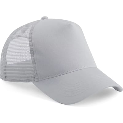 Beechfield Kinderpet in mesh, verstelbaar aan de achterkant. B640B - Light Grey - One size
