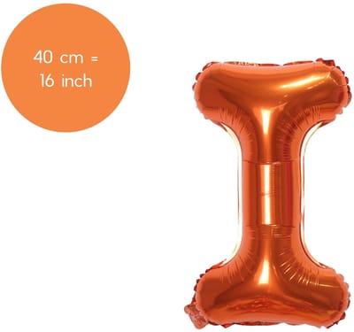 Fienosa Folieballon Letter I Oranje 40 cm – Letterballon voor EK, WK & Feestdecoratie