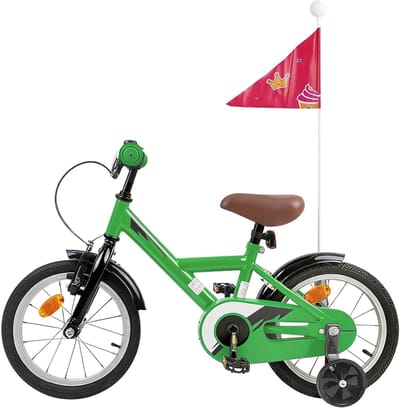 Kinderfiets - Jeugdfiets Peuterfiets - Buiten spelen - Verstelbaar zadel en stuur - 16 inch - Groen