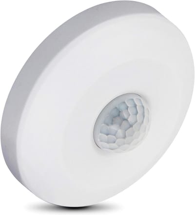 PIR Bewegingssensor 360° - Infrarood Bewegingsmelder met Schemeringsfunctie en Tot 6 m Detectiebereik