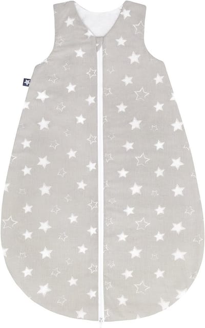 Zomer slaapzak - Baby slaapzak - Veilig slapen - Oeko-Tex gecertificeerd - 90 cm - Sterrenhemel taupe