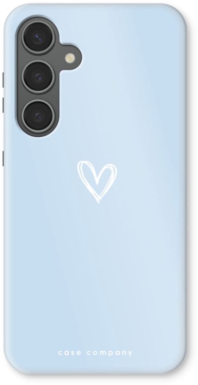 Case Company® - Hoesje geschikt voor Samsung Galaxy S24 Plus hoesje - Klein Hart Blauw - Tough Case - Maximale Bescherming alle Kanten en Schermrand