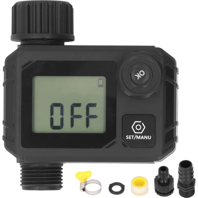 Sproeier Timer NH3/4 Inch Programmeerbaar IP55 Waterdicht Automatische Irrigatie Controller Buiten gray