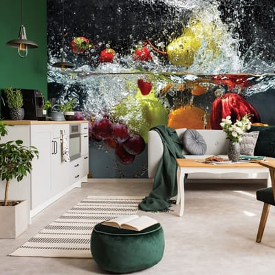 Fotobehang - Fruit - Water - Vliesbehang - (254 x 184 cm)
