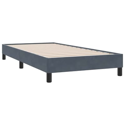 vidaXL - Boxspring - zonder - matras - fluweel - donkergrijs - 80x210 - cm