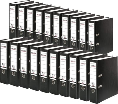 Set van 20 Gekleurde A4 Ringband Ordners - 8 cm Rugbreedte - Milieuvriendelijk Karton