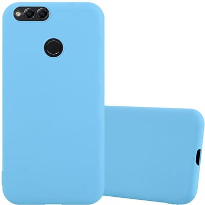 Cadorabo Hoesje geschikt voor Honor 7X in CANDY BLAUW - Beschermhoes gemaakt van flexibel TPU silicone Case Cover