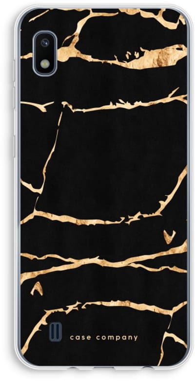 Case Company® - Hoesje geschikt voor Samsung Galaxy A10 hoesje - Gouden marmer - Soft Cover Telefoonhoesje - Bescherming aan alle Kanten en Schermrand