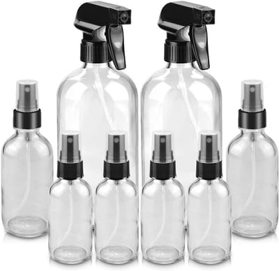 Navulbare glazen spuitflessen voor reiniging, tuinieren en aromatherapie - 16oz, 4oz en 2oz