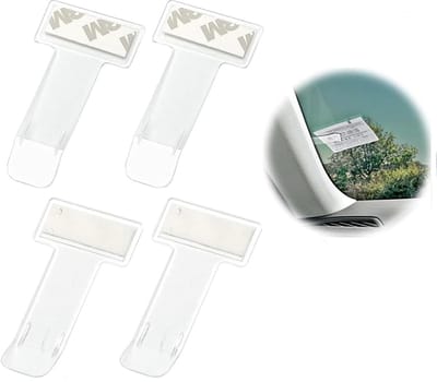 Cosensi - Car Card Holders - Parking Ticket Clips - Transparant - Zelfklevend - Multifunctionele Kaarthouders - Geschikt voor ID kaarten