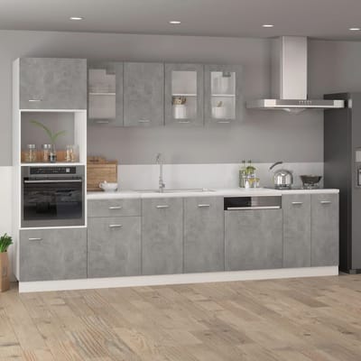 vidaXL - Bovenkast - Lyon - 39,5x31x60 - cm - bewerkt - hout - betongrijs