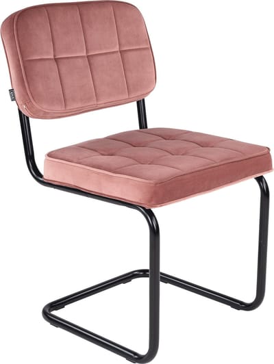 KICK® IVY Eetkamerstoel – Velvet – Buisframe – Roze