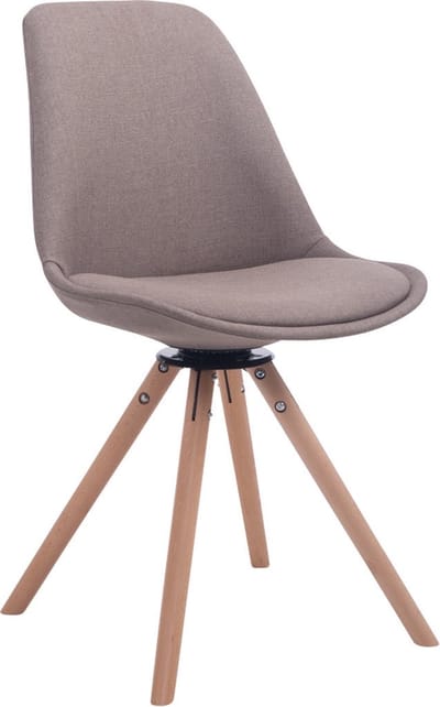 CLP Troyes Bezoekersstoel - Stof taupe natura