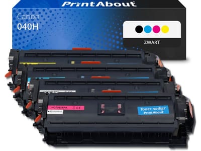 PrintAbout huismerk Toner 040H  Zwart Multipack Geschikt voor Canon