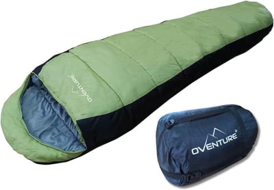 Mummy Slaapzak - Kampeerzak Outdoor - Natuur Kamperen - Waterafstotend Materiaal - 230 x 80 cm - Groen