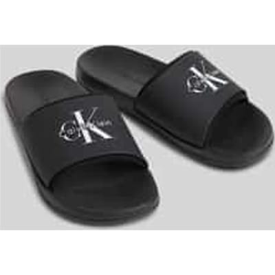Calvin Klein Essential Slide Rubber Neo Triple Black Size: 40 | Sandals & Flip Flops Outlet | Heren | Zwart