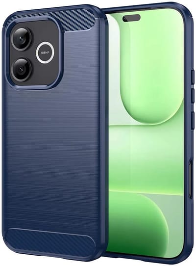 Hoesje geschikt voor HONOR 600 Lite - Techsuit Carbon Silicone Back Cover - Blauw