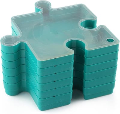 Puzzelbakjes - Puzzel sorteerbakjes - Puzzels Sorteren - Stapelbaar met Deksel - 6 Bakjes - Niet gespecificeerd