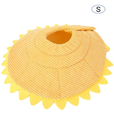 Collier pour animal de compagnie   Housse en peluche tournesol avec crochet etamp;  pour Chien Chat Chiot(S )