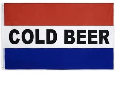 Biervlag - Feestvlag - Cold beer flag - Rood Wit Blauw - - Cold Beer - Koud Bier - NL Vlag - Polyester - CHPN