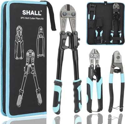3-Delige Boutsnijset - Gereedschap Set - Metaal Bewerken - Ergonomisch Handvat - 14 Inch - Zwart