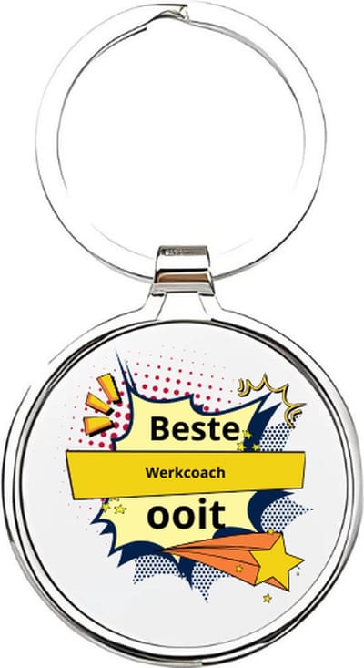 Akyol - de beste werkcoach ooit Sleutelhanger - Coach - de beste werkcoach - beste werkcoach ever sleutelhanger - trainer - coach - leuke kado voor iemand die coach is - psycholoog - coach van je kinderen - lifecoach - werkcoach - 4 x 7,5 CM
