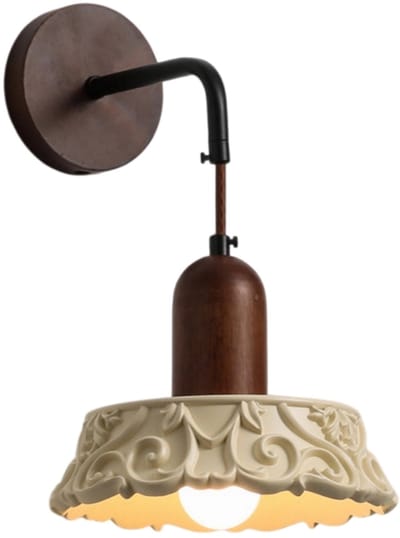 Wandlamp Vintage Binnen Slaapkamer Wandlampen E27 voor Woonkamer 20cm Beige