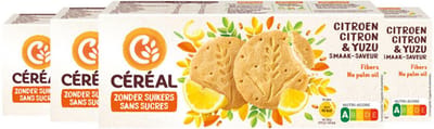 Céréal Koekjes Citroen & Yuzu - 4 x 132 gr - Voordeelverpakking