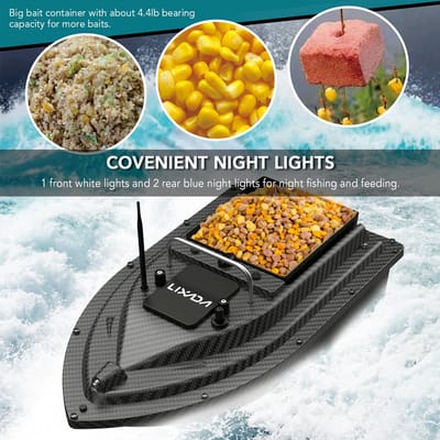 SimpleStore Vis Voerboot - Grijs - 12000 mAh - Tot 540 M Bereik - 2KG Laadvermogen - 10 u Oplaadtijd - Visvoeder - Visvoer - Elektrische Boot