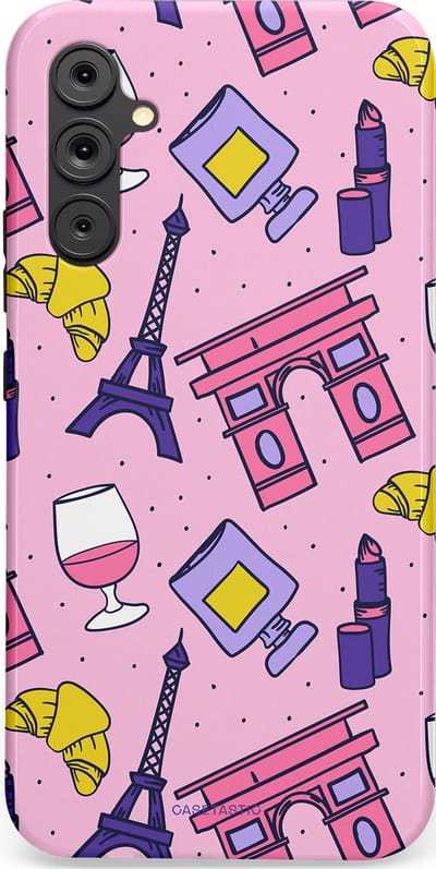 Casetastic Hoesje Geschikt voor Samsung A34 (5G) - Stijlvolle Beschermende Duo-layer Case - Trip to Paris