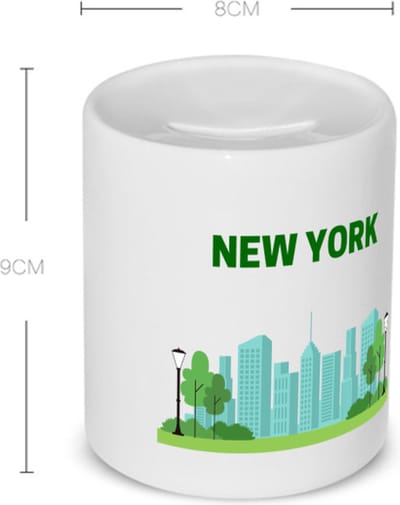 Akyol - new york stad Spaarpot - New york - mensen die naar new york zijn geweest of gaan - new york liefhebbers - souvenir - verjaardagscadeau - cadeau - kado - geschenk - verjaardag - 350 ML inhoud
